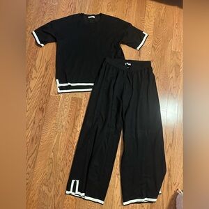 Ekouaer Black and White Lounge Set